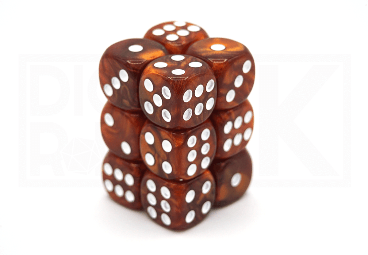 12x16MM Dice Block | Pearl Amber - DiceRoll UK - We Print Miniatures
