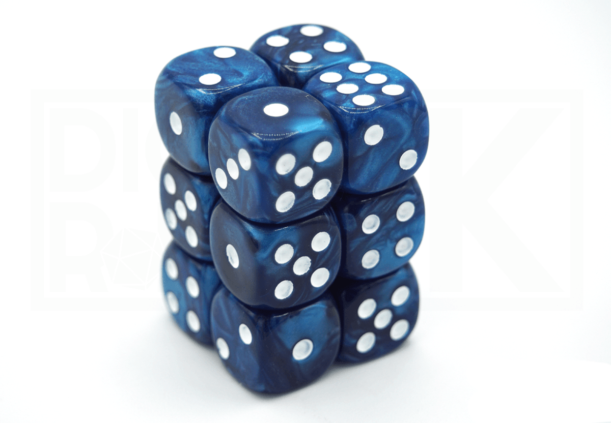 12x16MM Dice Block | Pearl Blue - DiceRoll UK - We Print Miniatures