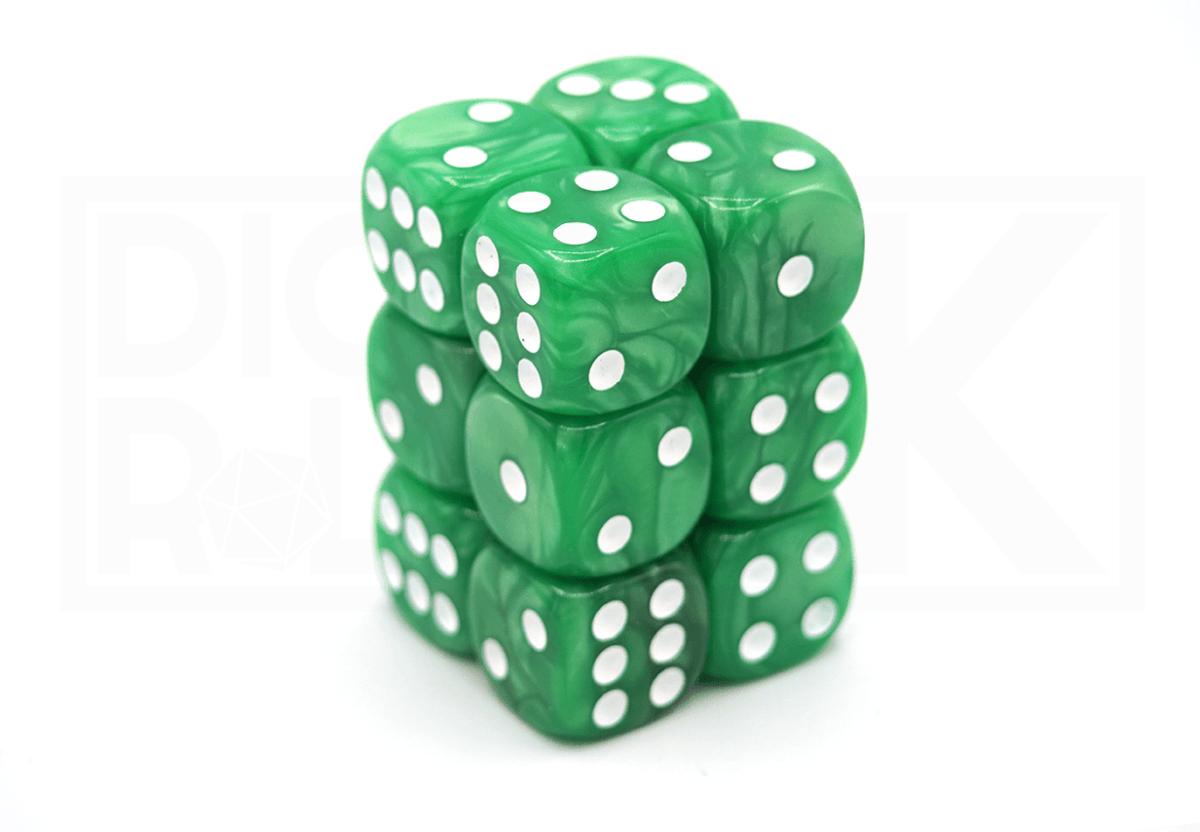 12x16MM Dice Block | Pearl Green - DiceRoll UK - We Print Miniatures
