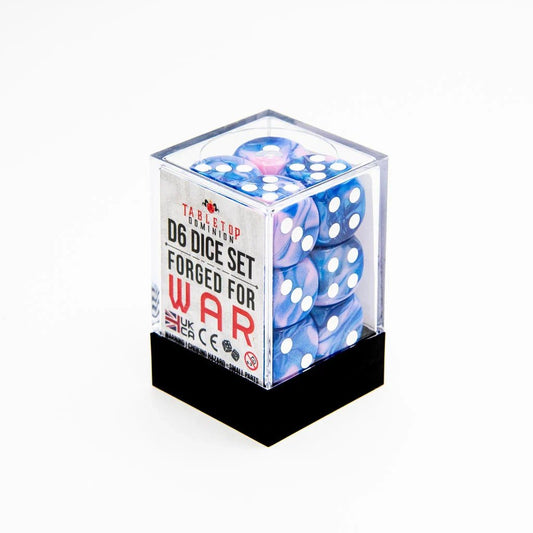 16mm D6 | Iridescent Pink & Blue | Round Edge | 12 Pack - Tabletop Dominion - We Print Miniatures