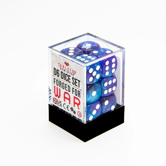 16mm D6 | Iridescent Purple & Blue | Round Edge | 12 Pack - Tabletop Dominion - We Print Miniatures
