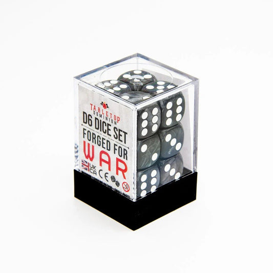 16mm D6 | Pearl Black | Round Edge | 12 Pack - Tabletop Dominion - We Print Miniatures