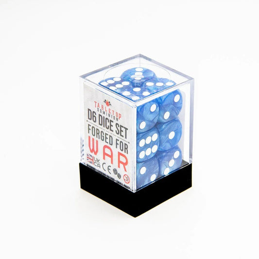 16mm D6 | Pearl Blue | Round Edge | 12 Pack - Tabletop Dominion - We Print Miniatures
