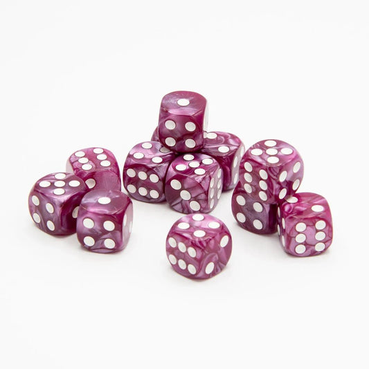 16mm D6 | Pearl Fuchsia | Round Edge | 12 Pack - Tabletop Dominion - We Print Miniatures