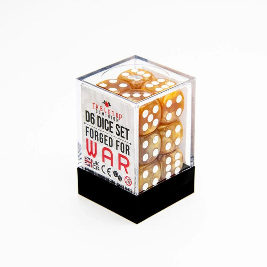 16mm D6 | Pearl Gold | Round Edge | 12 Pack - Tabletop Dominion - We Print Miniatures