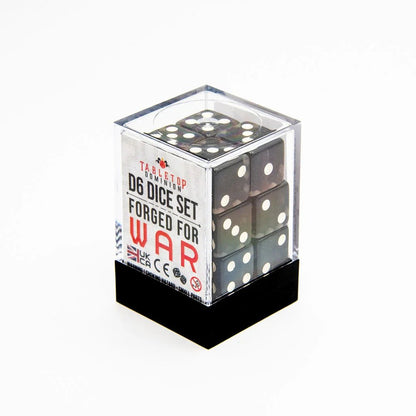 16mm D6 | Transparent Black | Square Edge | 12 Pack - Tabletop Dominion - We Print Miniatures