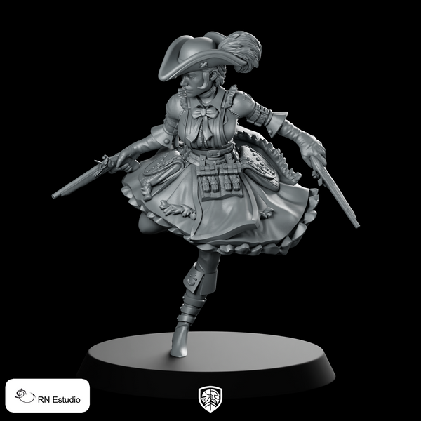 19 Scarlet Miniature Dual Dagger Usherette Hero