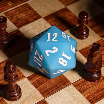 Jester's Bounce | 55 mm leuchtendes D20-Silikon | Blau