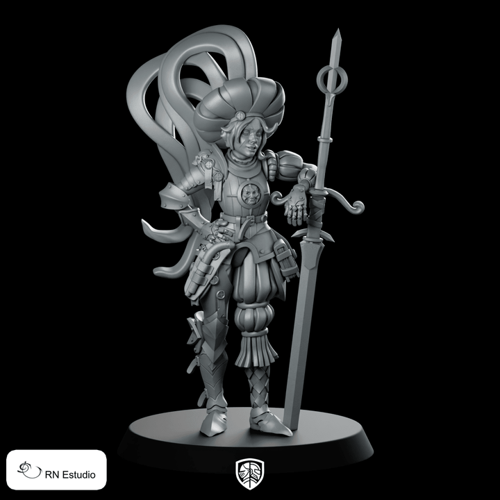 2 Adelaide Miniature Armoured Spear Heroine Fantasy