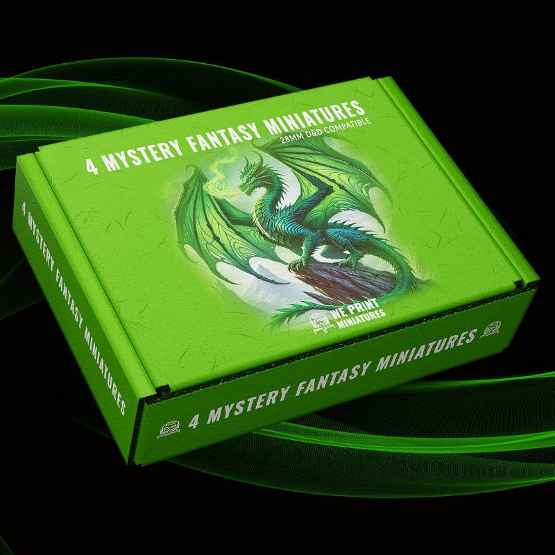 Boîte mystère de miniatures D&amp;D main