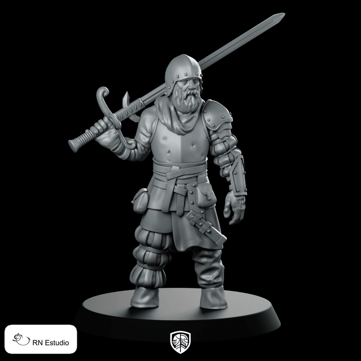 3 Aldous Miniature Armoured Sword Knight Warrior