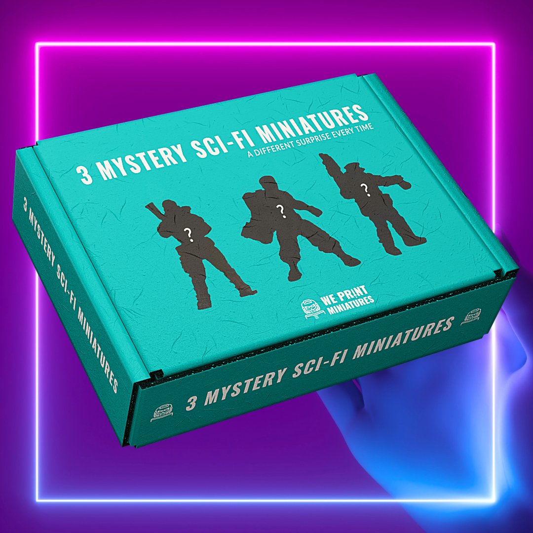 3 Science Fiction Miniatures Mystery Box - We Print Miniatures - We Print Miniatures