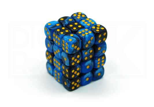 36x12MM Dice Block | Elemental Black & Blue - DiceRoll UK - We Print Miniatures