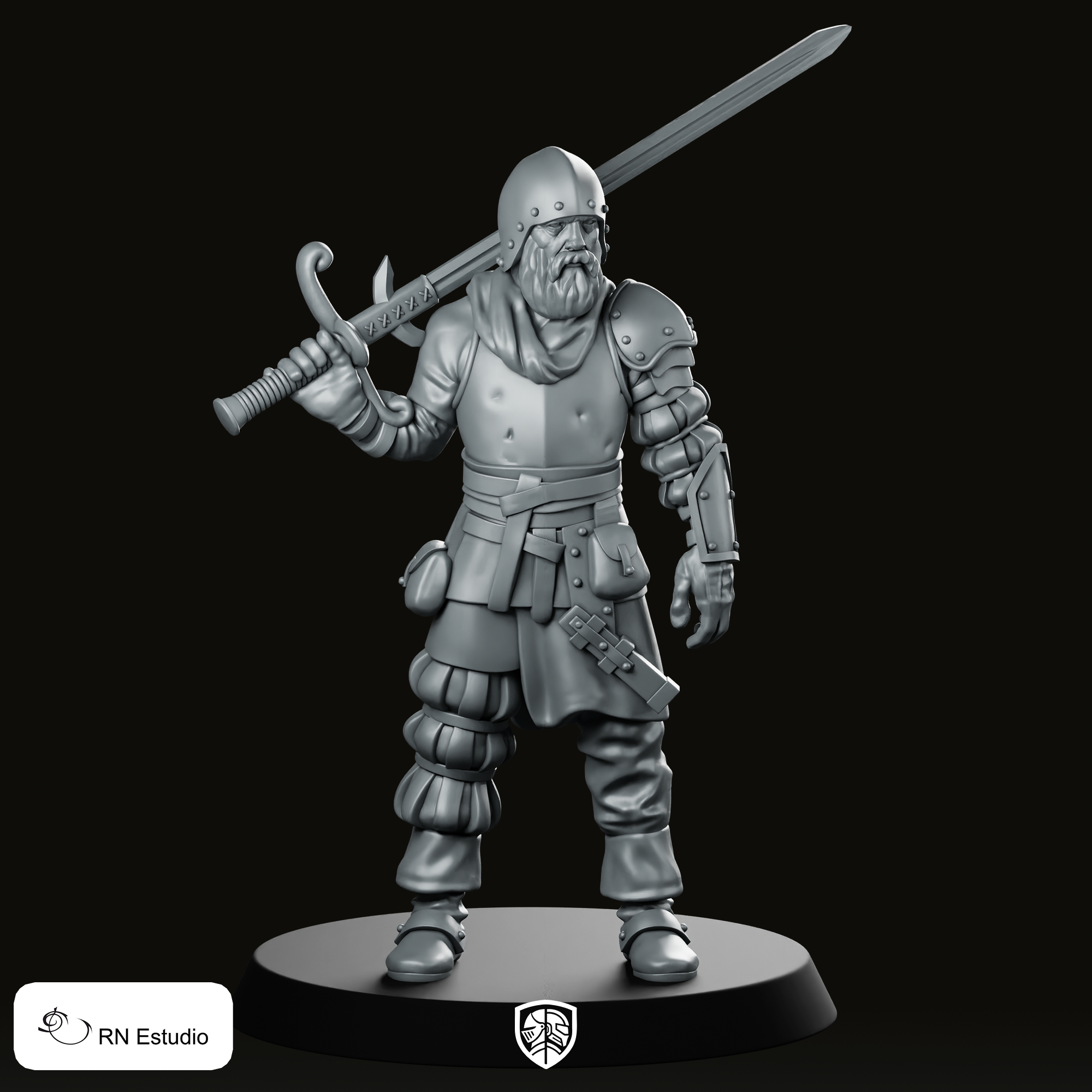 3 Aldous Miniature Armoured Sword Knight Warrior