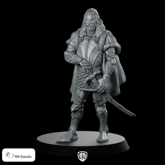 4 Bartholomew Miniature Veteran Knight Armoured Commander Hero - RN Estudio - We Print Miniatures