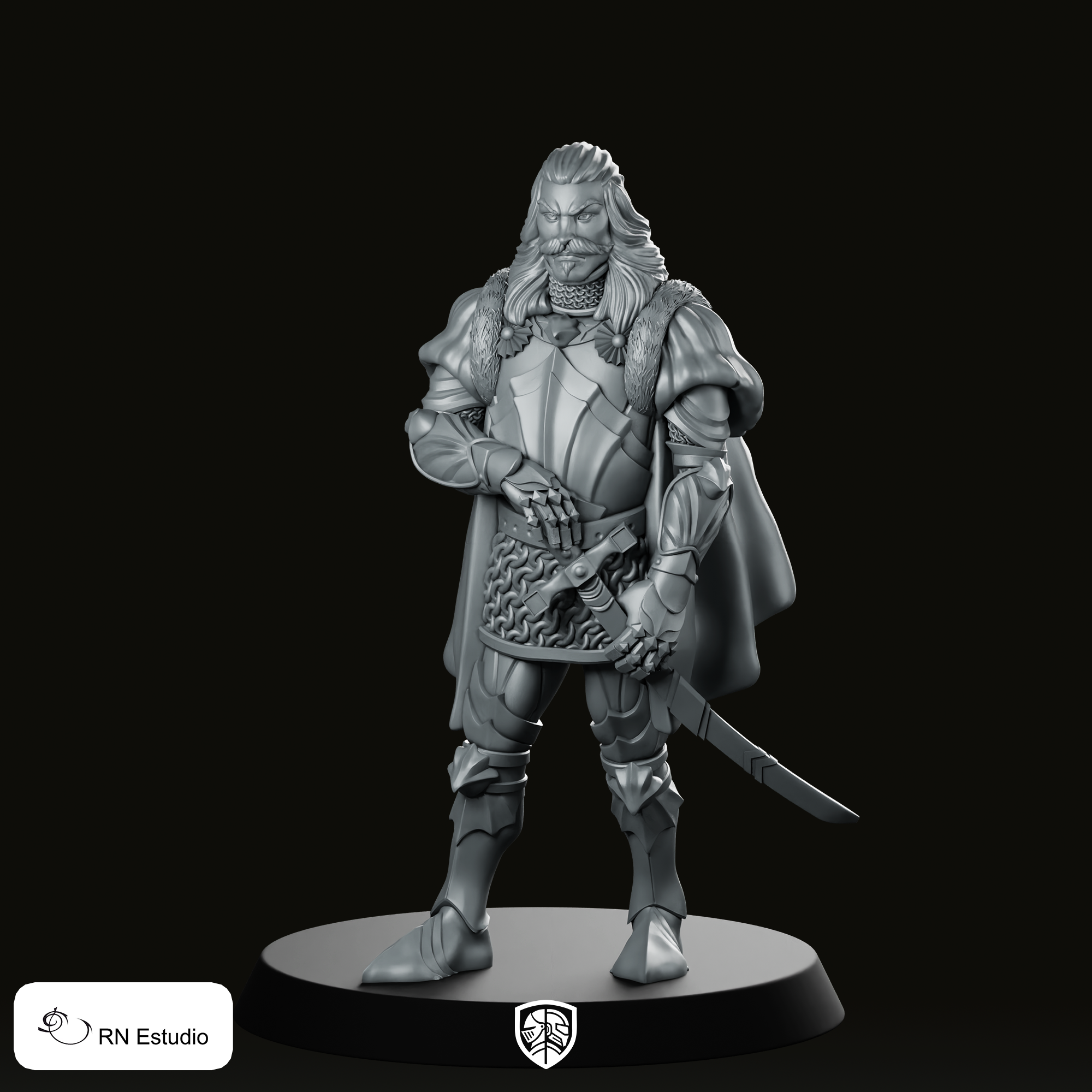 4 Bartholomew Miniature Veteran Knight Armoured Commander Hero