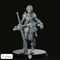 9 Philomena Miniature Armored Female Greatsword Soldier - RN Estudio - We Print Miniatures