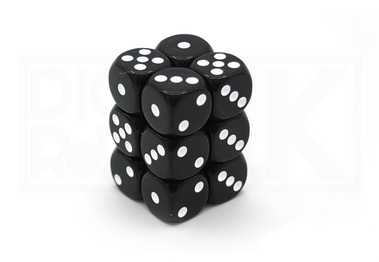 12x16mm Dice Block | Opaque Black
