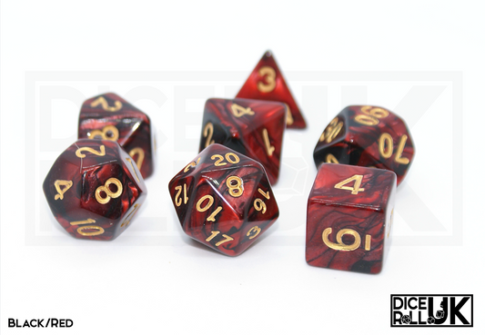 Elemental Dice | Black & Red