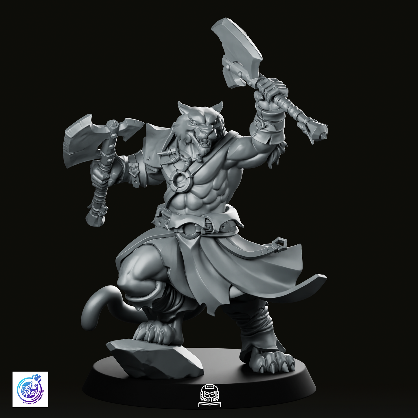 Catfolk Barbarian A Miniature