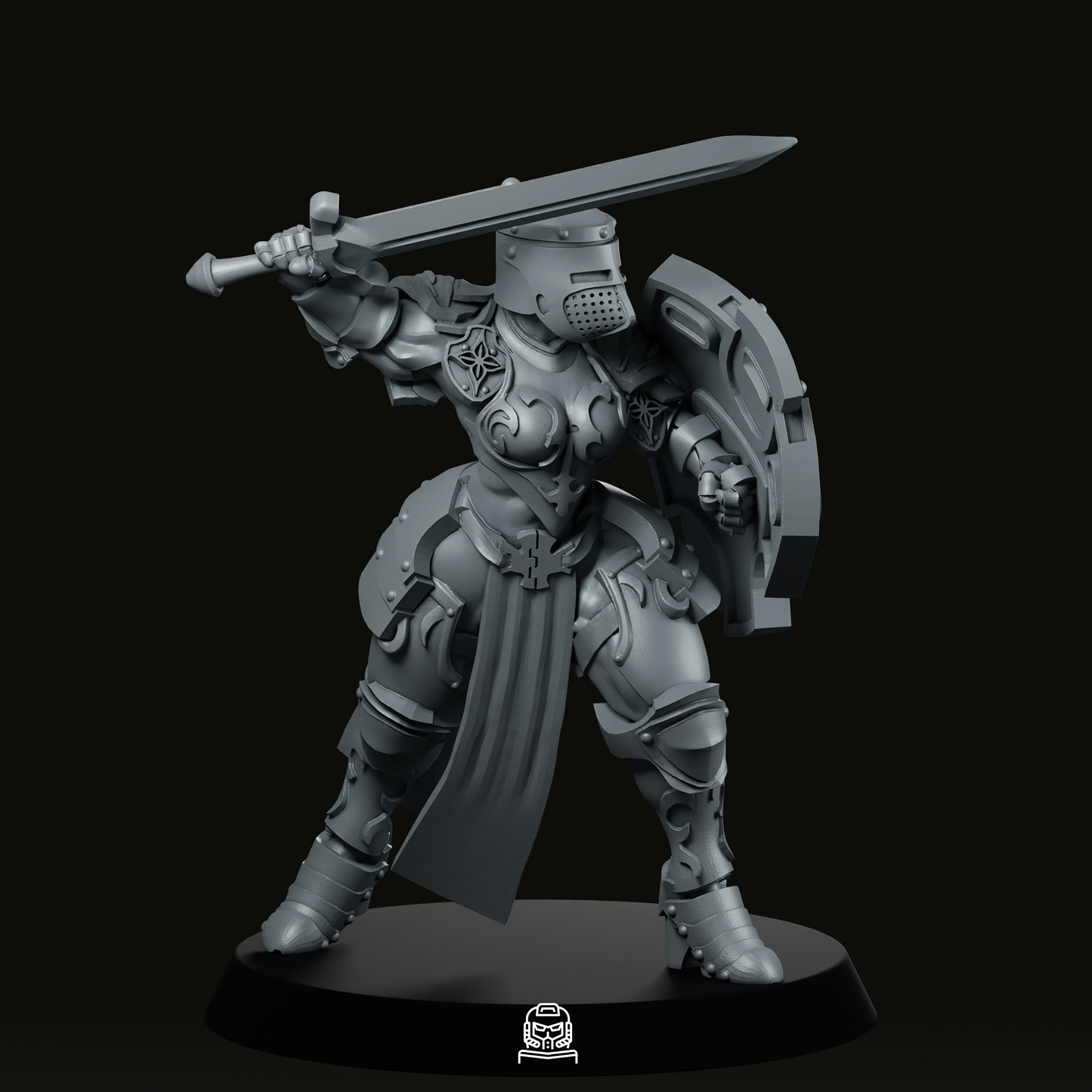 Crusader Pinup 1 Miniature