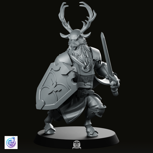 Deerfolk Paladin Miniature