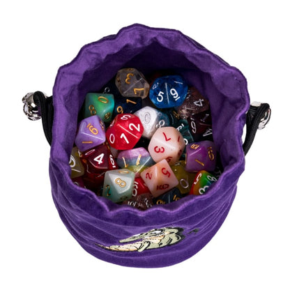 Dracopup | Flanell-Würfelbeutel mit Kordelzug | Lila