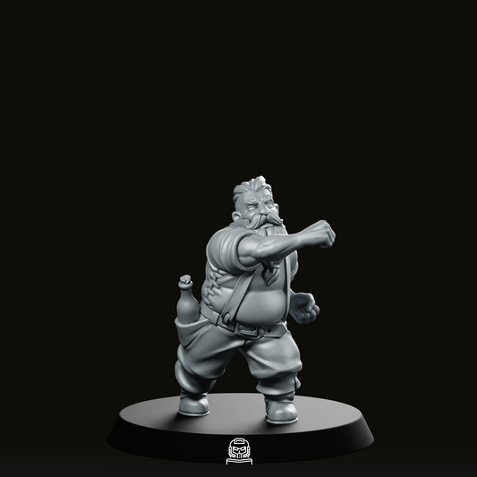 Dwarf Brawler Miniature