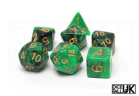 Elemental Dice | Black & Green