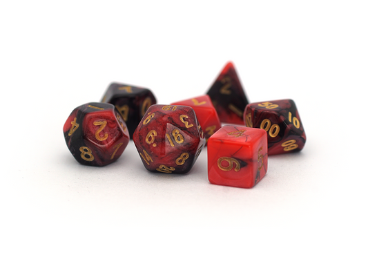 Elemental Dice | Mini | Black & Red