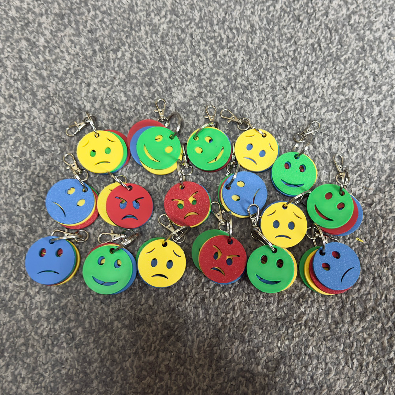 Zones of Regulation Keychain Keyring 4 Emotional Regulation Tools