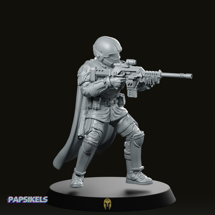Democracy Helljumper A6 Sniper Miniature Sci-Fi Soldier Marksman