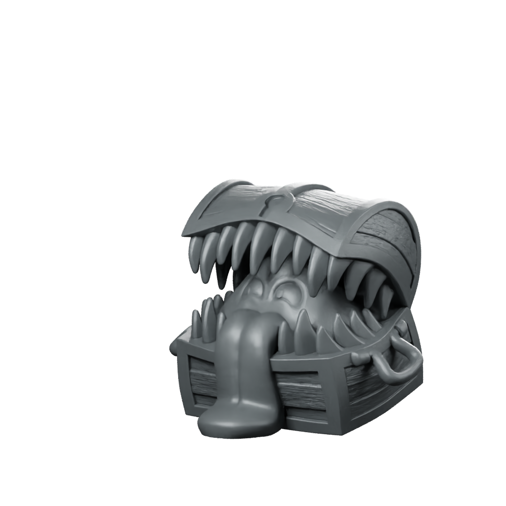 Fantasy Mimic Chest Miniature Treasure Trap Monster