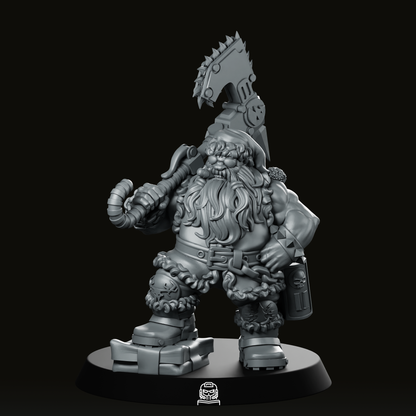 Chainaxe Santa Squat Dwarf Miniature