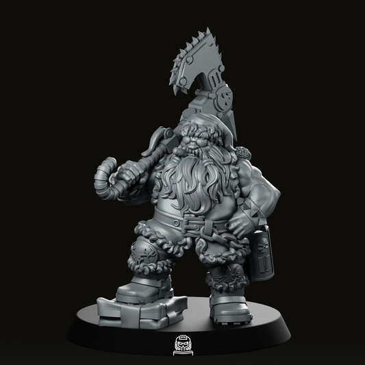 Chainaxe Santa Squat Dwarf Miniature