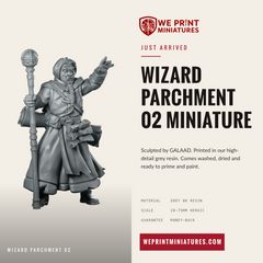 Wizard Parchment 02 Miniature Wizard Mage