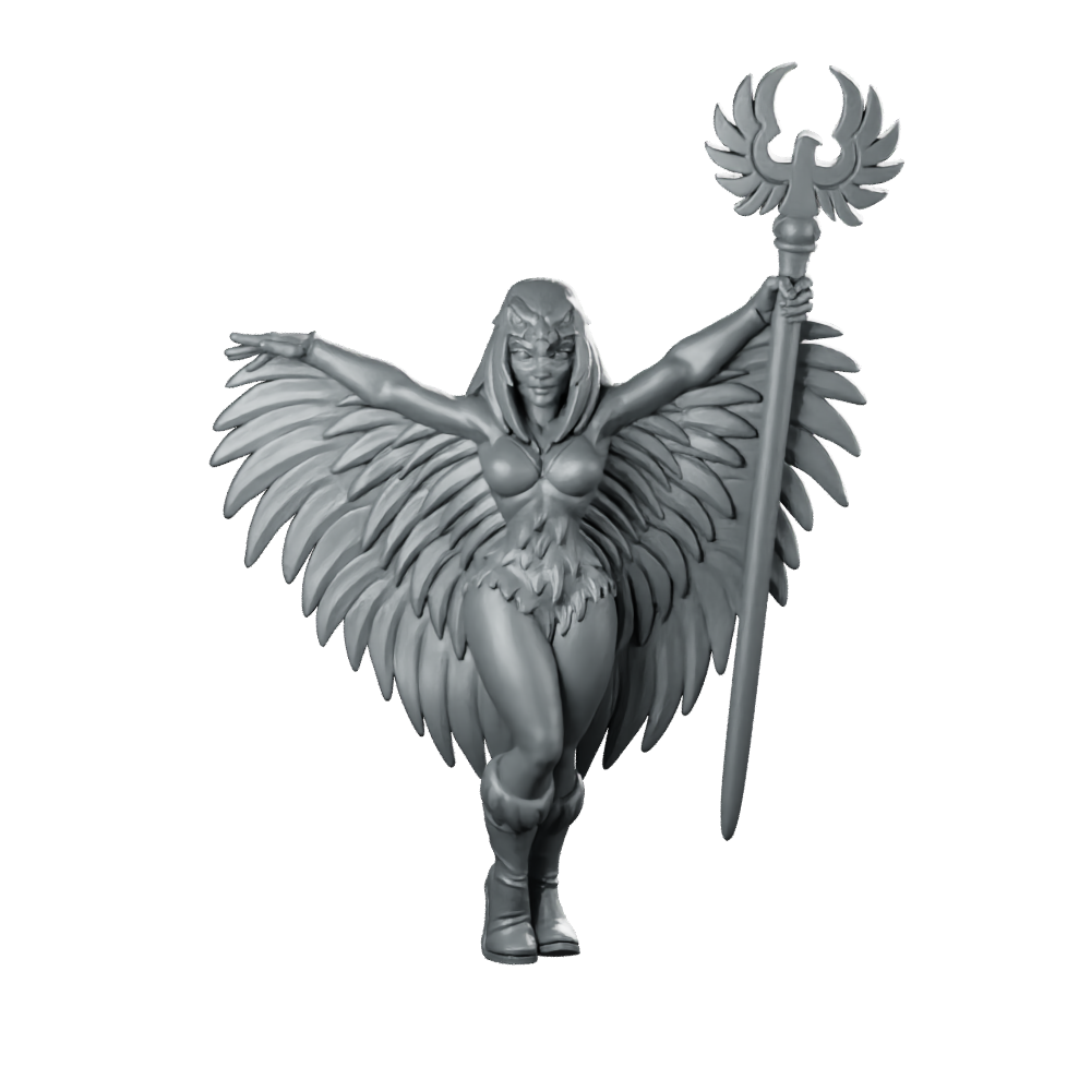 Soa-Ra 80's Hero Miniature Winged Staff Warrior