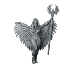 Soa-Ra 80's Hero Miniature Winged Staff Warrior