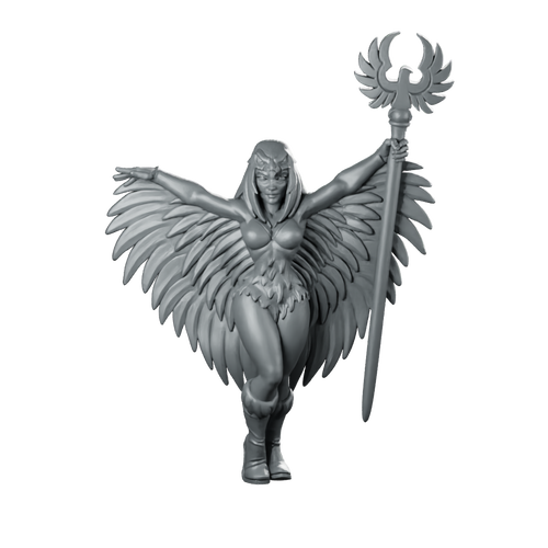 Soa-Ra 80's Hero Miniature Winged Staff Warrior