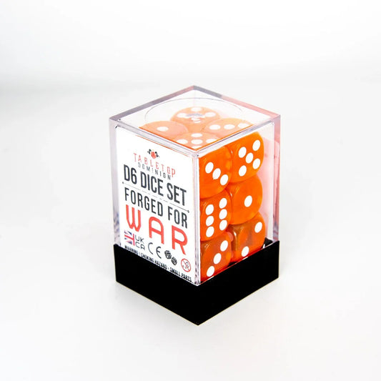 16 mm W6 | Transparent Orange | Runde Kante | 12er-Pack