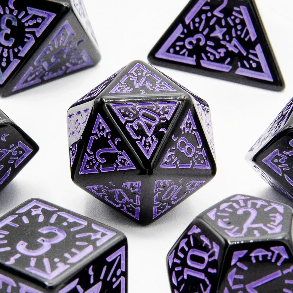 Violet Ray | Acrylwürfel | 7-teiliges Set
