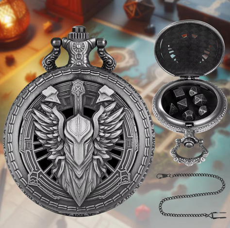 Himmlischer Champion | Taschenuhrgehäuse | Antikes Silber