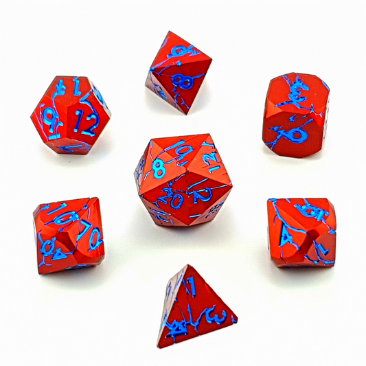Frostfeuernarbe | Massive Metallwürfel | 7-teiliges Set