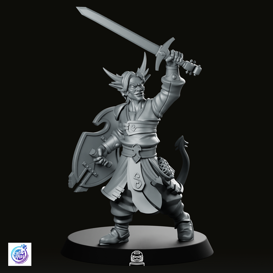 Tiefling Sword Fighter Miniature