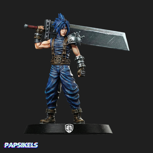 The Mercenary miniature JRPG sci-fi armored swordsman