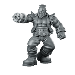 Fantasy William Barr JRPG Miniatuur Bazooka Armkanon Held