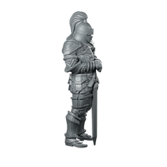 Knight Aaron Miniature Armoured Greatsword DnD Hero Miniature 360 Spin 03