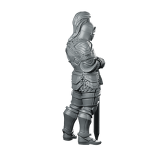Knight Aaron Miniature Armoured Greatsword DnD Hero Miniature 360 Spin 04
