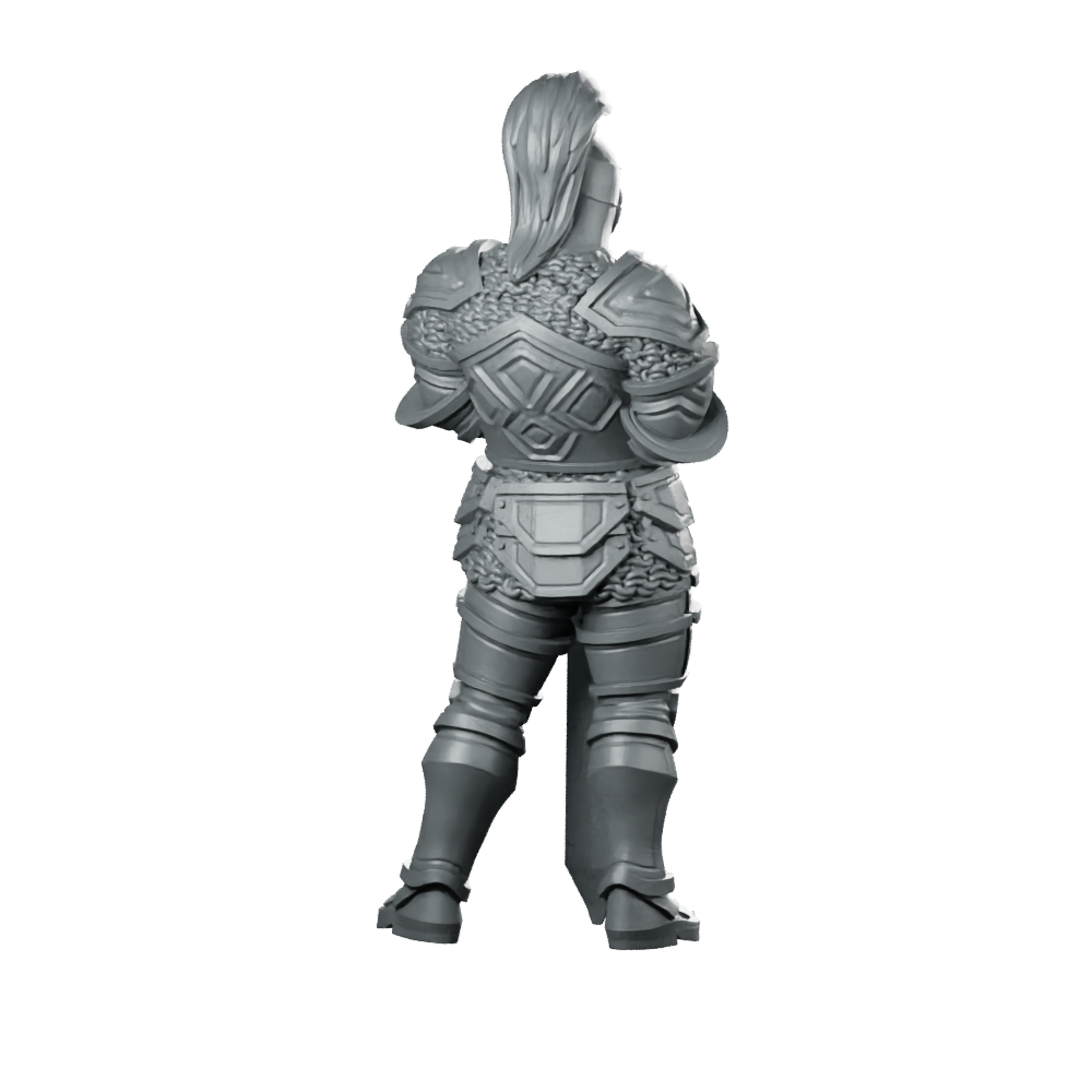 Knight Aaron Miniature Armoured Greatsword DnD Hero Miniature 360 Spin 05