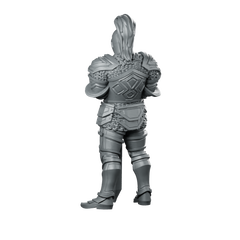 Knight Aaron Miniature Armoured Greatsword DnD Hero Miniature 360 Spin 06